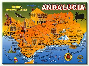 Landkarte Andalusien