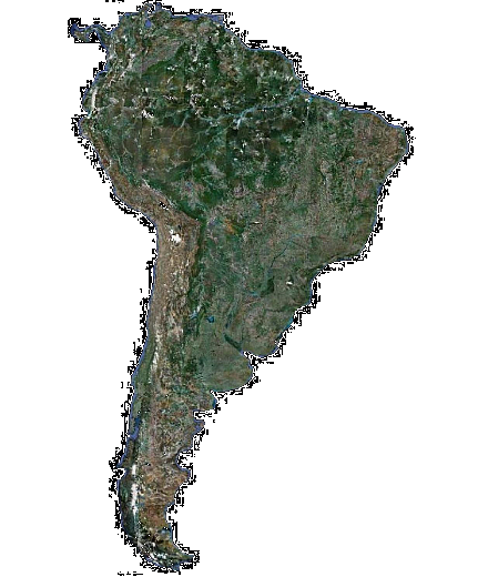 geografische Karte Südamerika